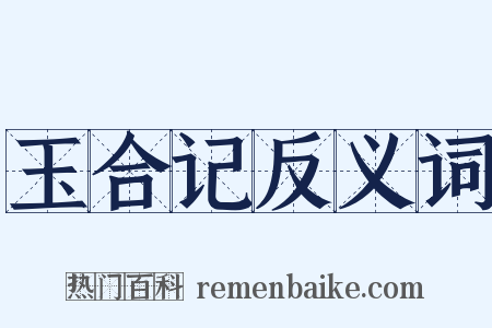 玉合记反义词是什么意思的图片